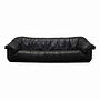 3-seater sofa leather black 1960s 0