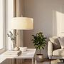 Table lamp Tivio 1-light linen marble 2