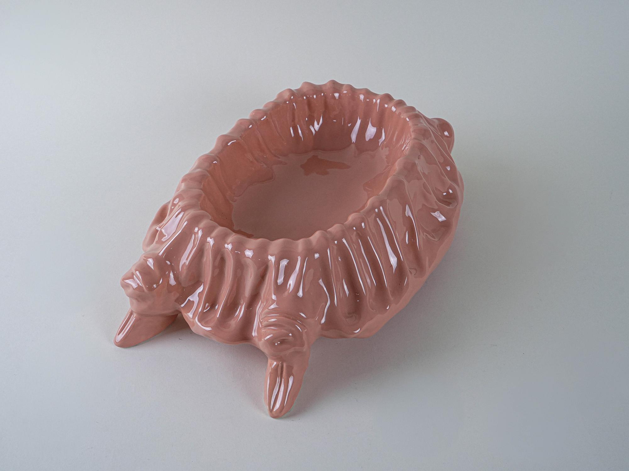 Ceramic bowl Red 1970s 4