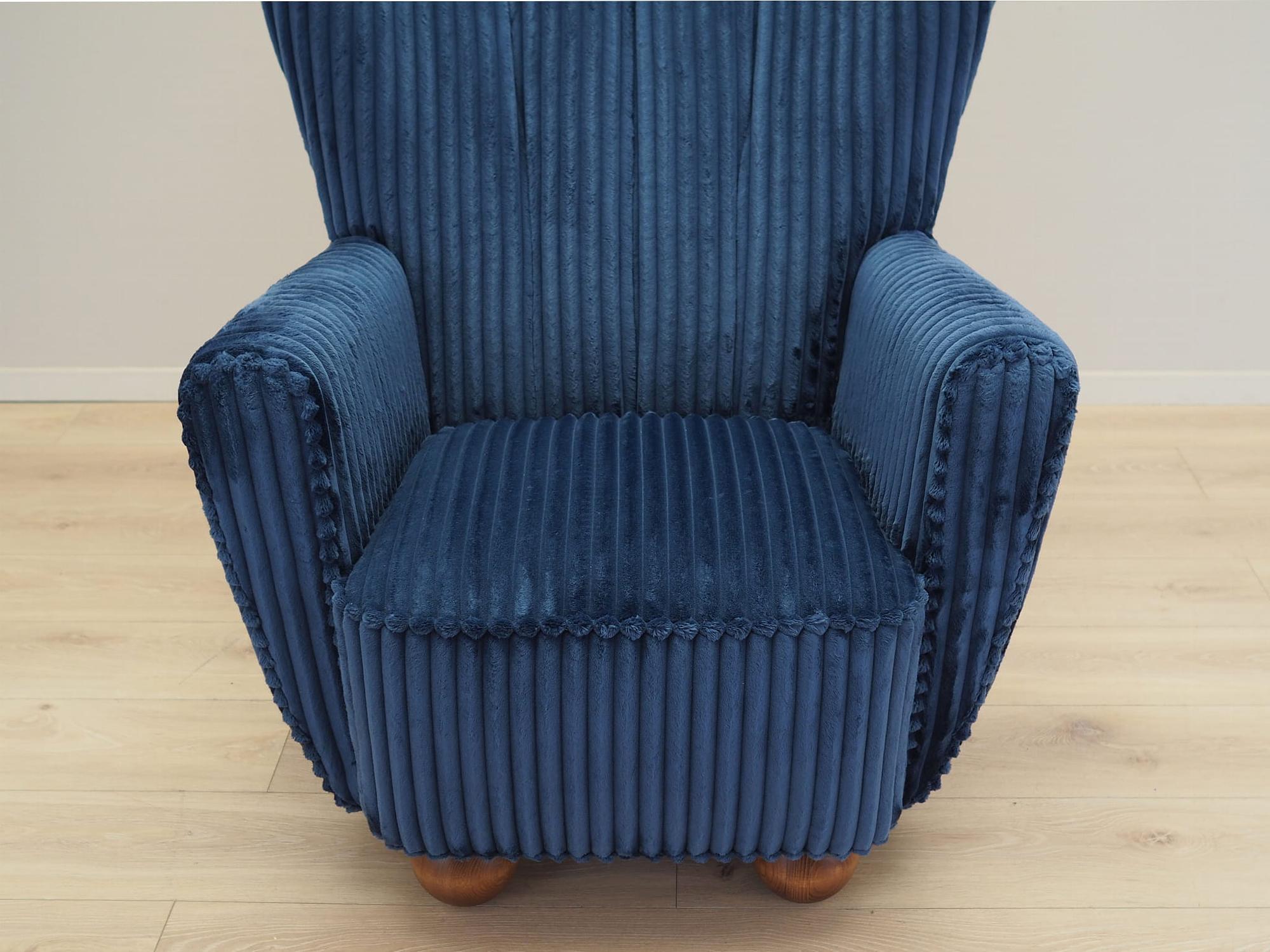 Armchair Velour Dark Blue 10