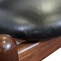 Slow chair leather walnut black 5
