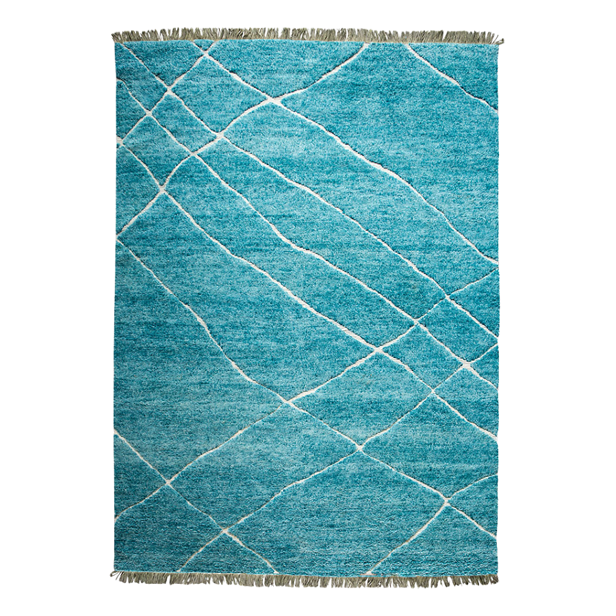 Wool Rug HKLIVING Hand-knotted Turquoise 0