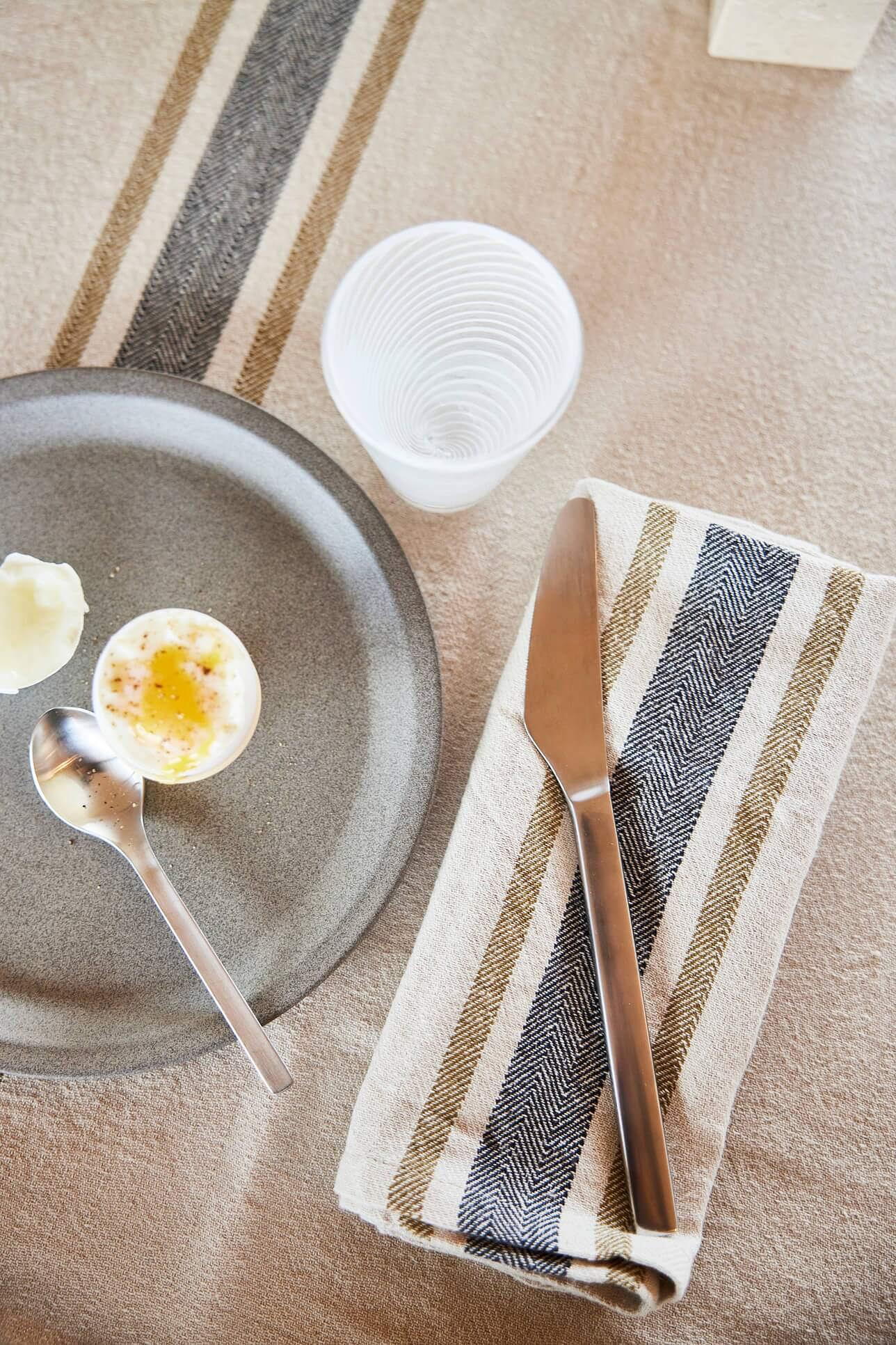 Linu Tischdecke Bio-Baumwolle Creme 260x140 cm 1