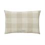 Fodera per cuscino a scacchi in cotone biologico beige 0