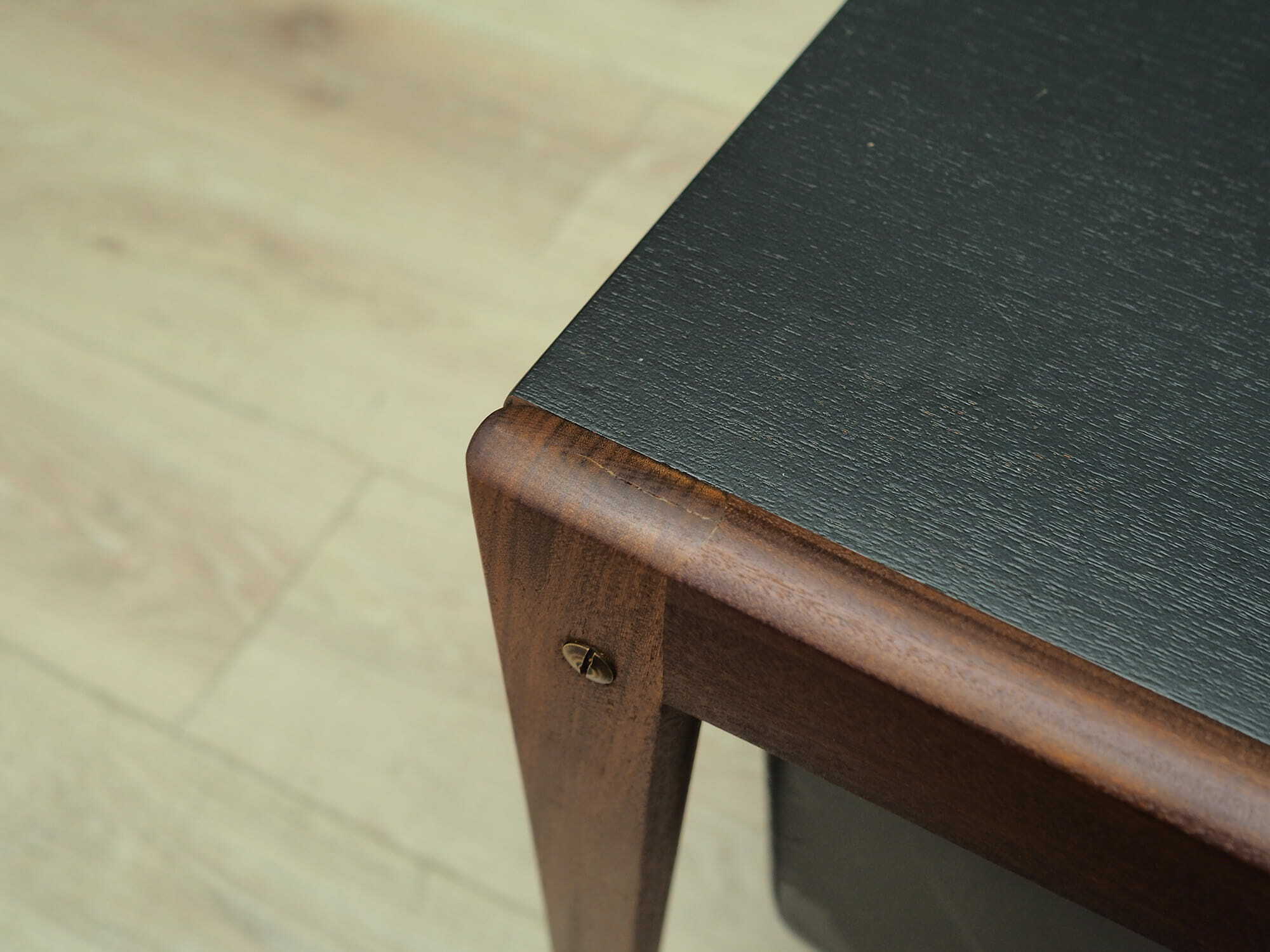 Vintage sewing table Teak brown 1960s 9