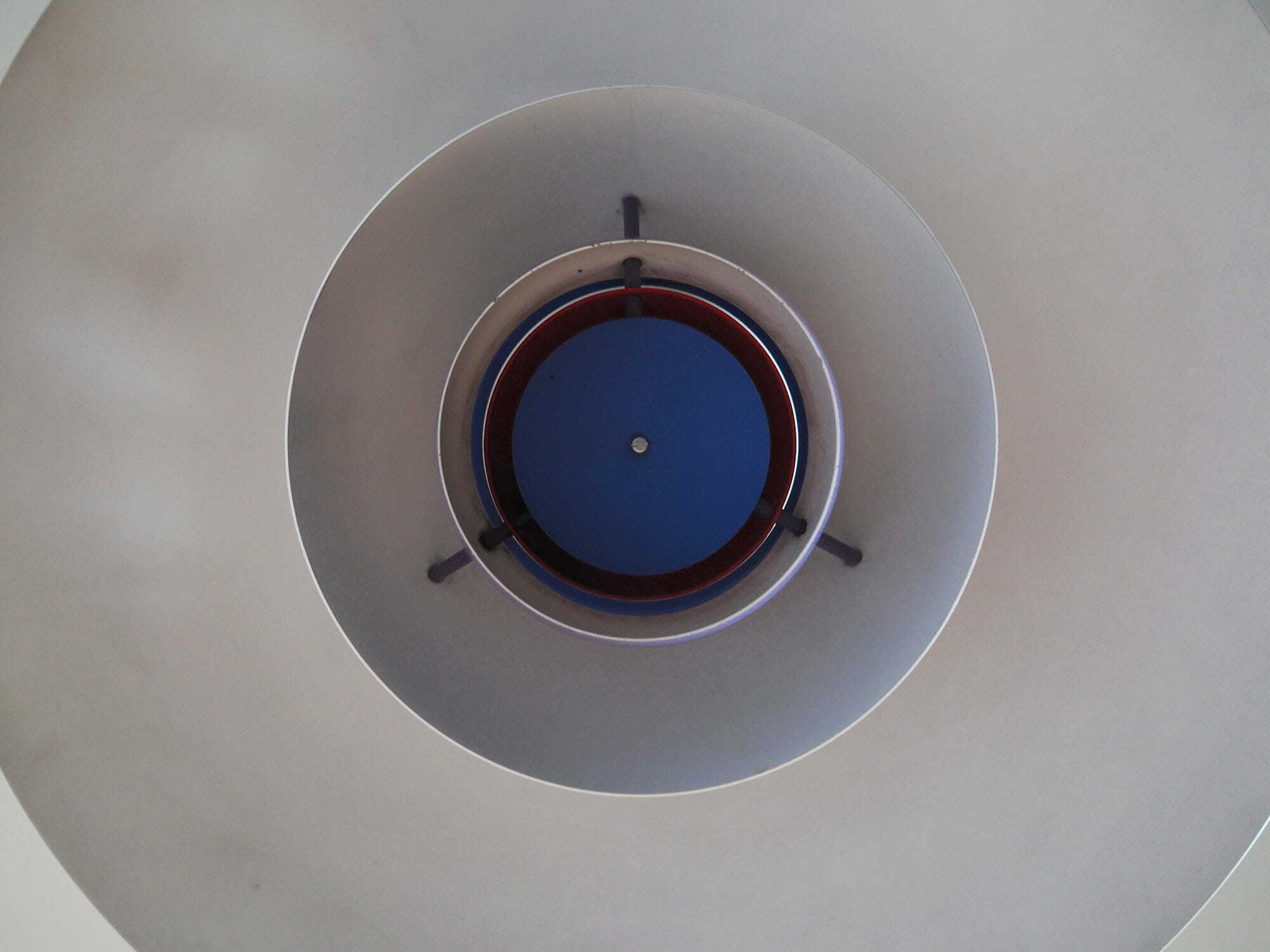 Vintage Pendant Lamp Metal Violet 1970s 4