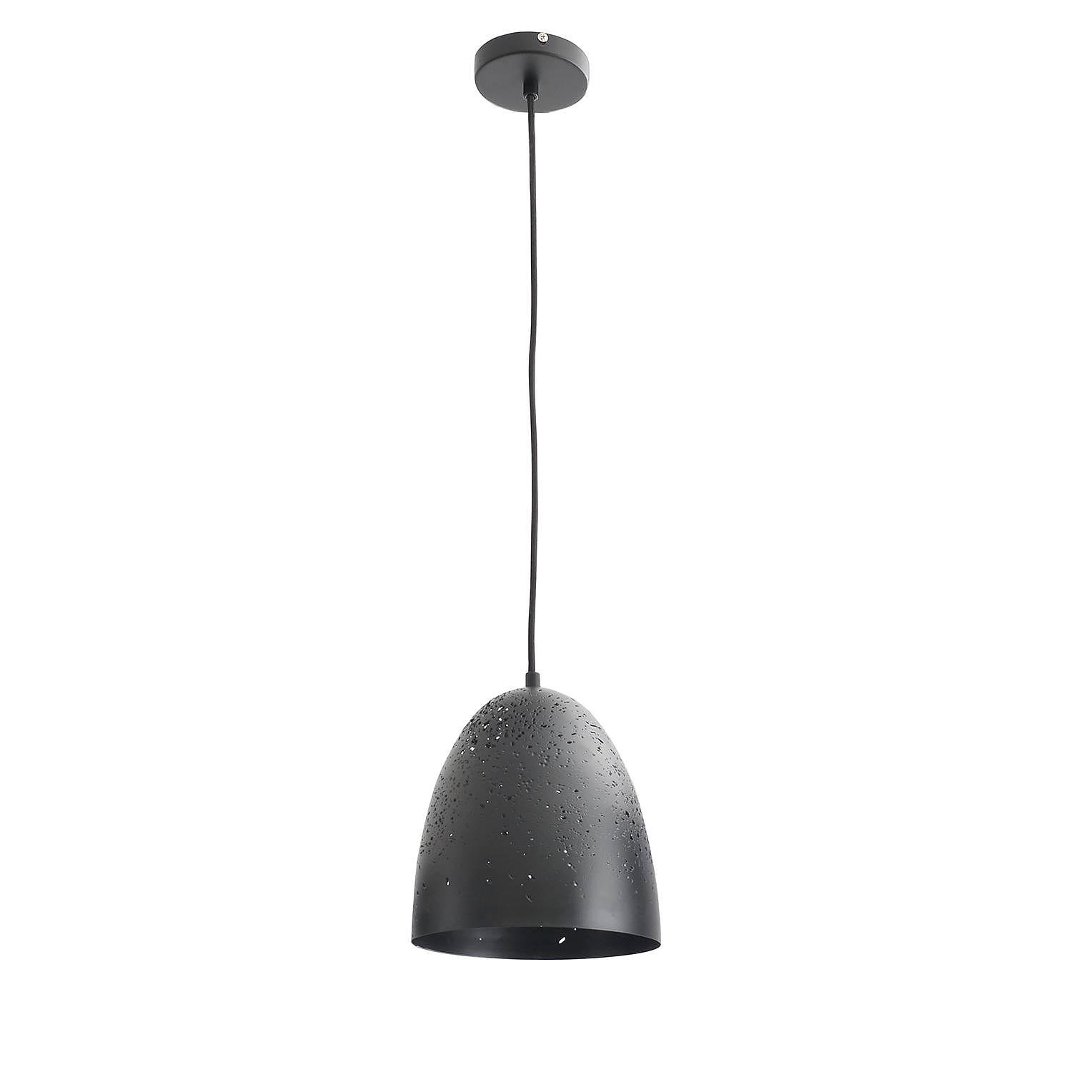 Pendant lamp Agra Stainless steel Black 1