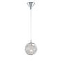 Pendant lamp Luberio Glass Aluminum 1-bulb Silver 1
