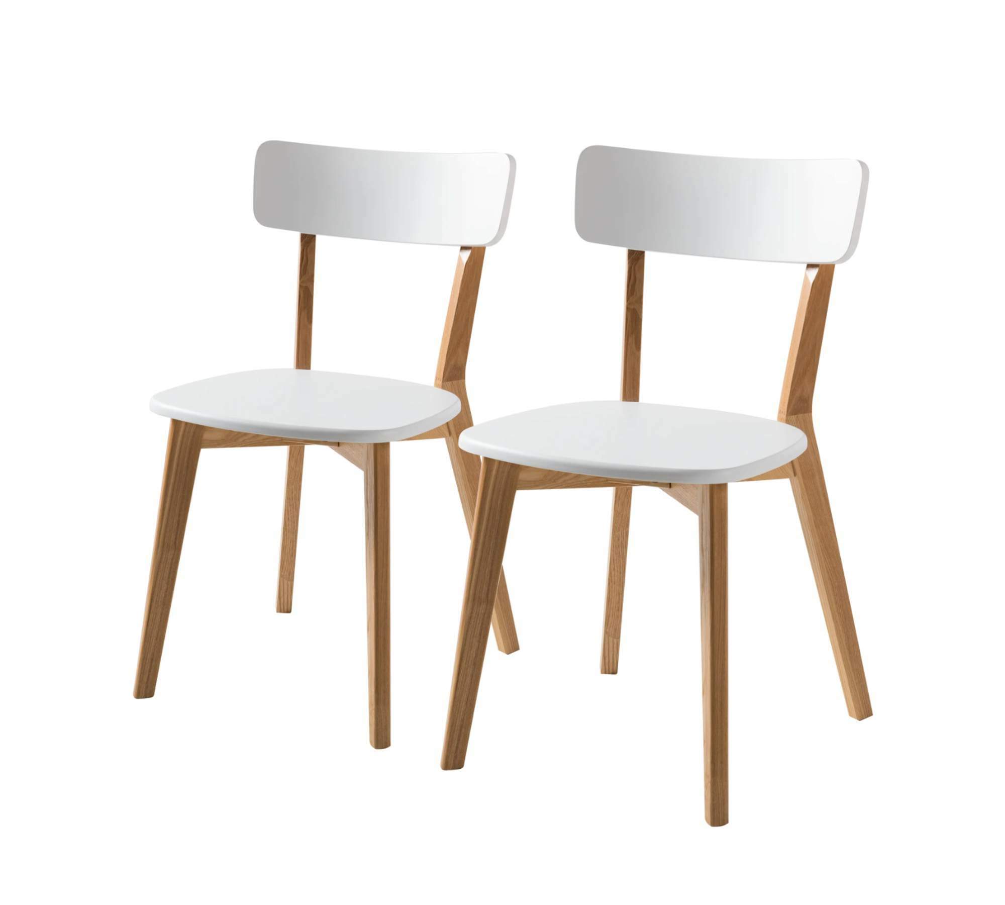 2x Dining chair Ash wood White Ash 1
