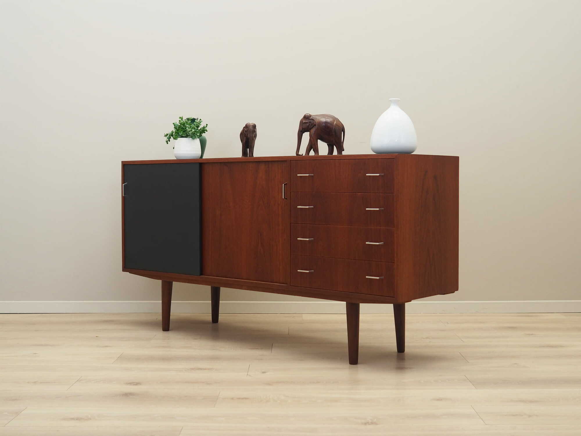 Vintage Cassettiera Teak Marrone Anni '60 3
