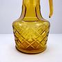 Water carafe glass yellow 1960s 2