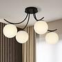 Ceiling Light Boston 4-Light Steel Smoked Glass Graphite 1