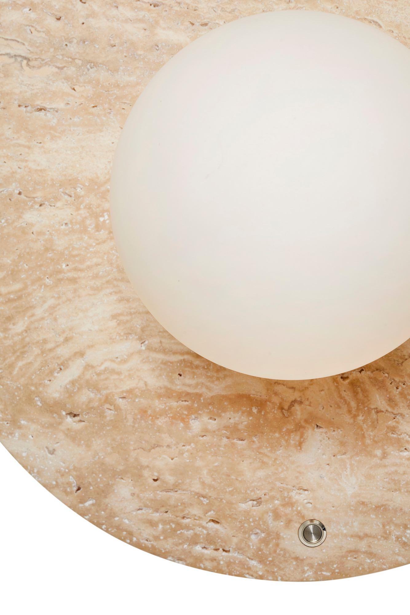 Tor-Nun-D Wandleuchte Travertin Creme 8