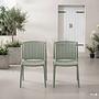 Verta Garden Chair Set of 2 Polypropylene Sage 0