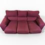 Schlafsofa 3-Sitzer inkl. 2 Hocker Weinrot 7