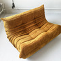 Togo Sofa 2-Sitzer Cord Sandbraun 2