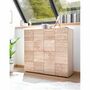 Highboard Holz Eiche Dekor 1