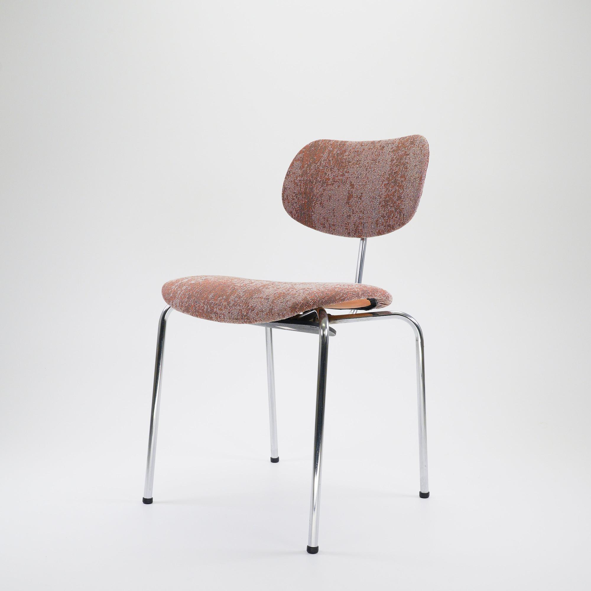 Wilde&Spieth Eiermann SE 68 Stuhl Chrom Kvadrat Stoff Rot 0