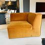 Dane 1-seater corner module Velour Matte Amber 2