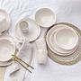 12x ATLANTIS Geschirr-Set Steinzeug Beige 2