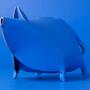 Sparschwein aus 100% Recyceltem Leder aus Spanien Blau 1