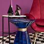 Margot Schwarzes Glas und Kupfer Beistelltisch
 4