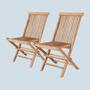 2x Teak-Gartenstuhl Klappbar 0