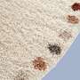 Runder Hochflorteppich Beige 4