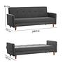 Hiko Sofa bed 3-seater Dark grey 8