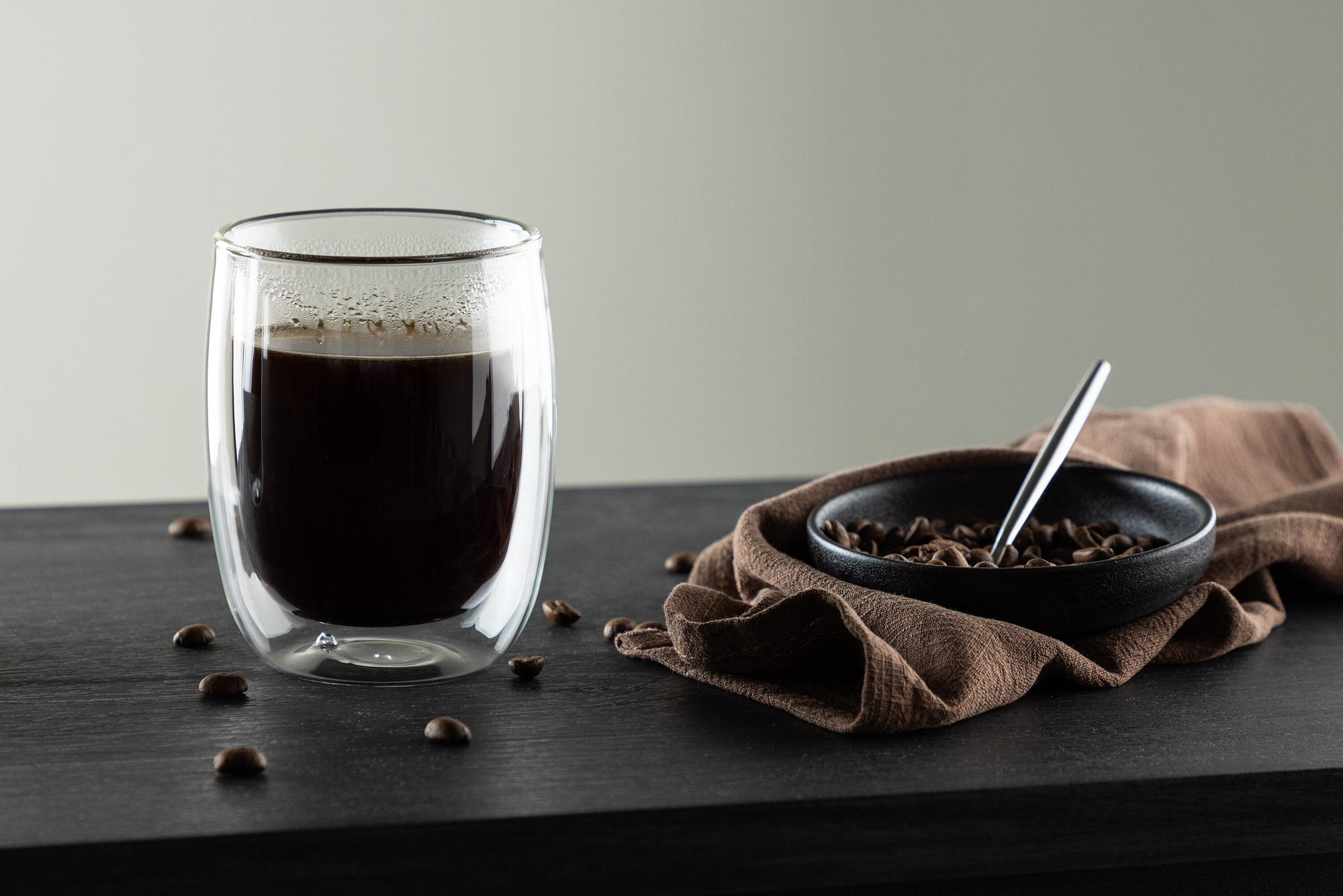 2x Ria Kaffeetasse-Set Glas Transparent 7x10Hcm, 230ml 2