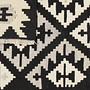 Tappeto Kilim Gashgai Nero Crema 4
