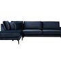 Papira Ecksofa Links Marineblau 2