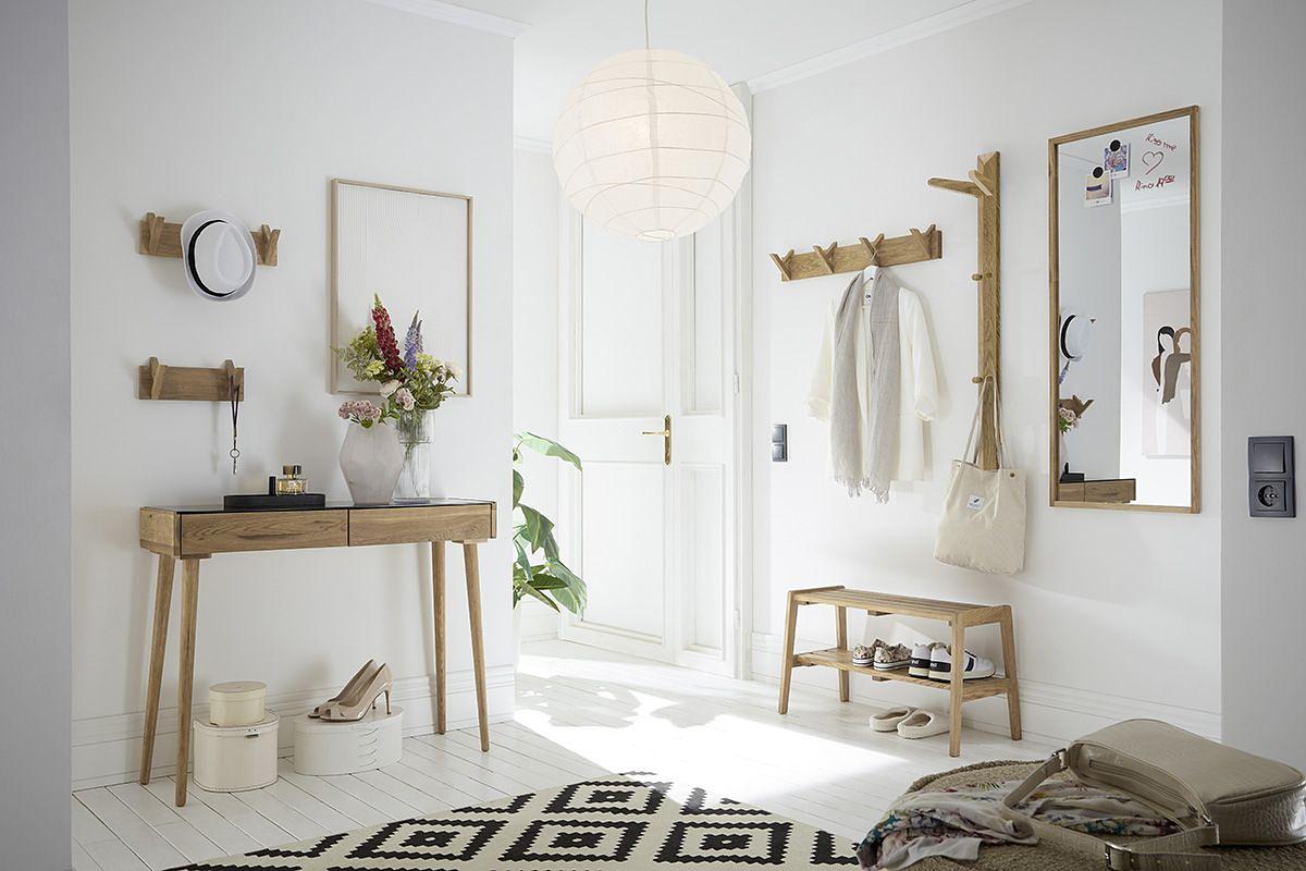 Woods Cross Garderobenleiste Eiche Massiv 3