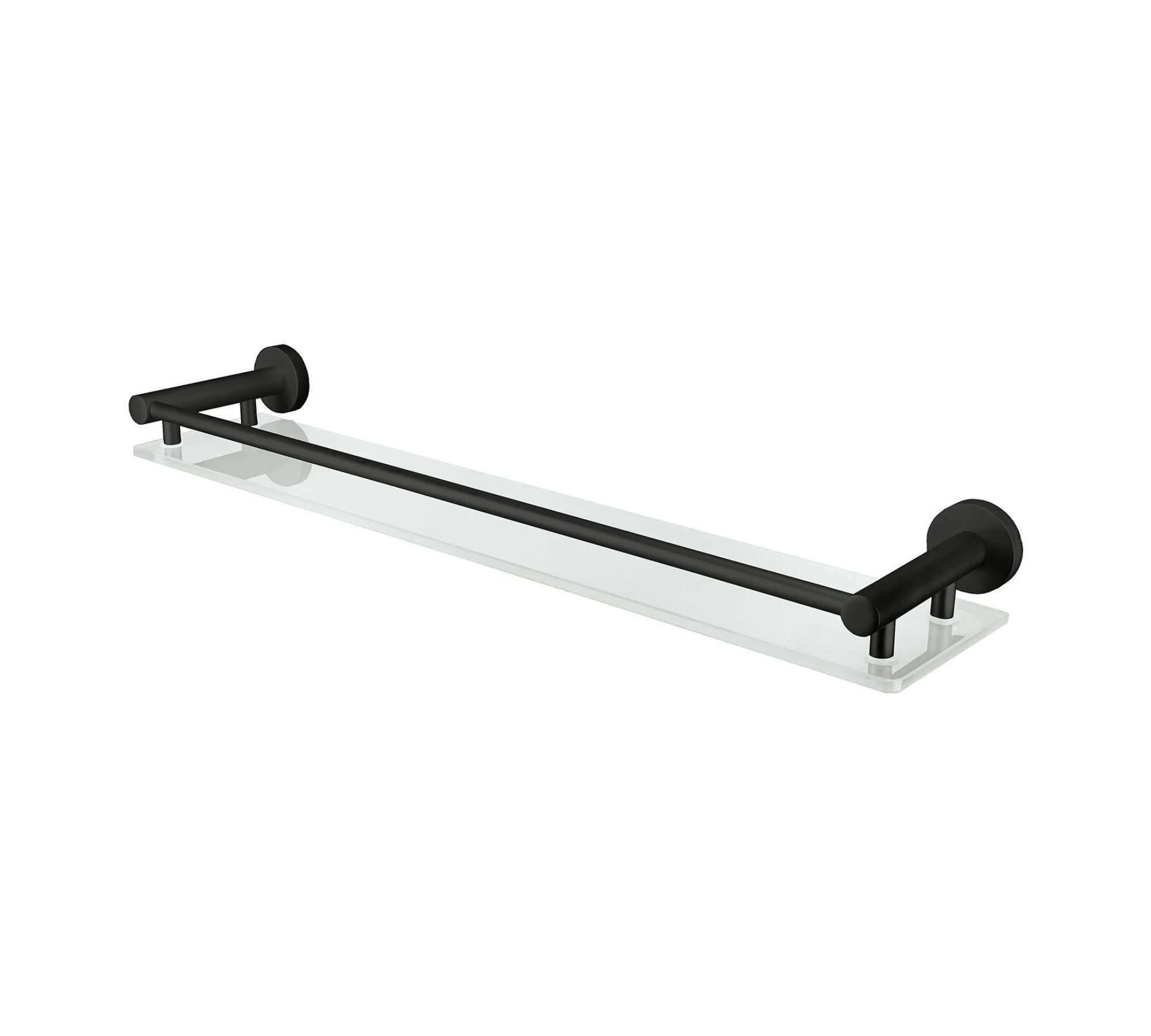 Ablage Aluminium Glas Schwarz 0