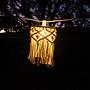 Mykonos Solar-Lichterkette Wolle Weiß 3