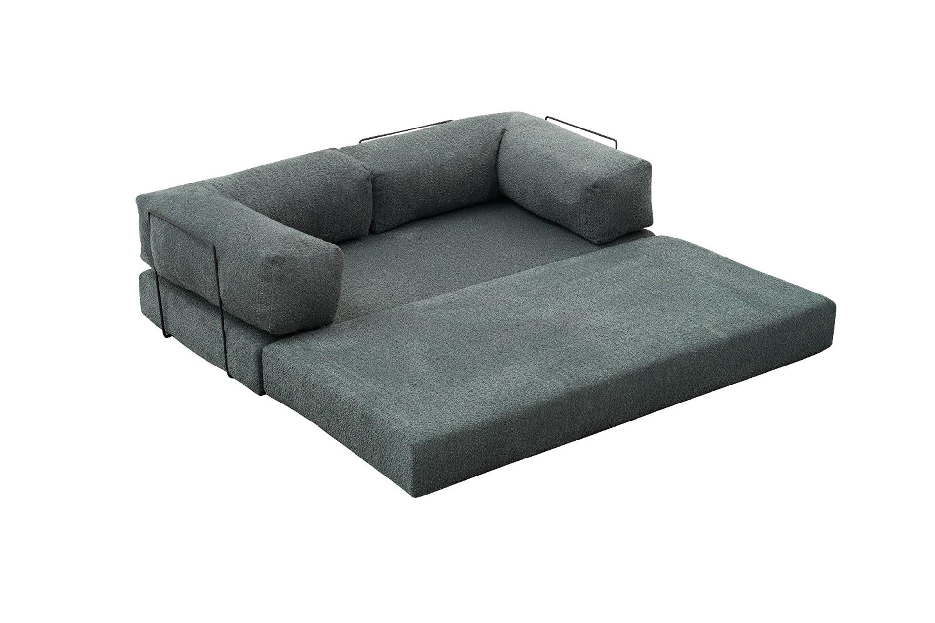 Comfort Schlafsofa 2-Sitzer Petrol 8