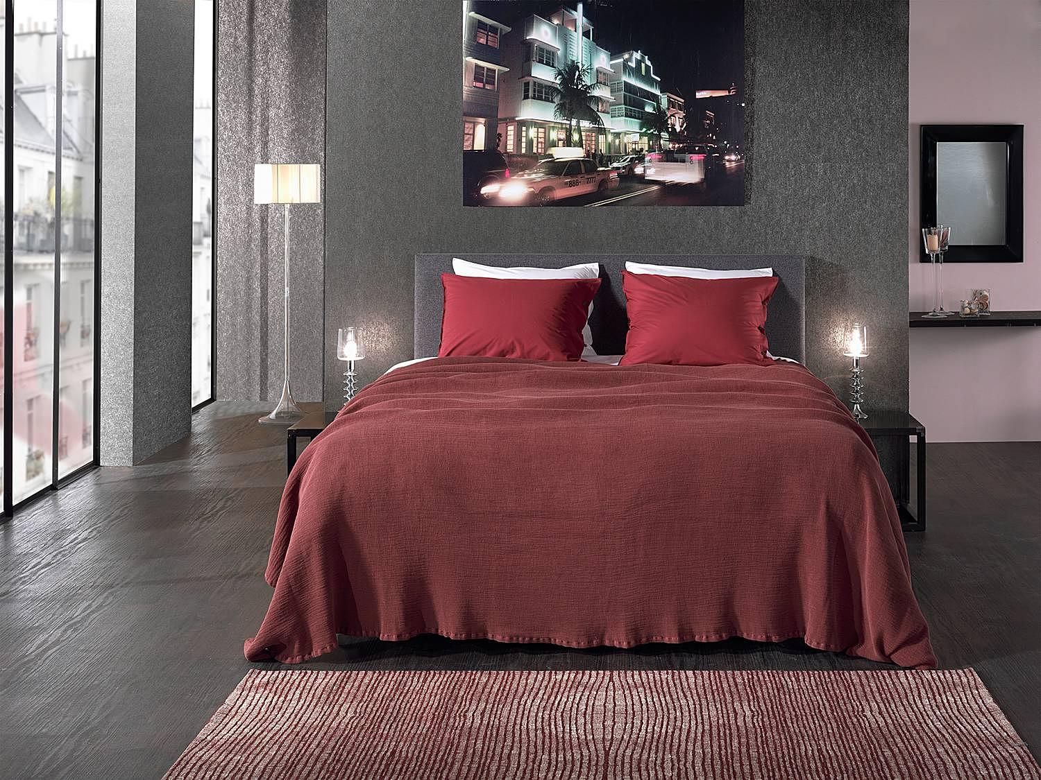 Plaid Ica Decke Baumwolle Braun 1