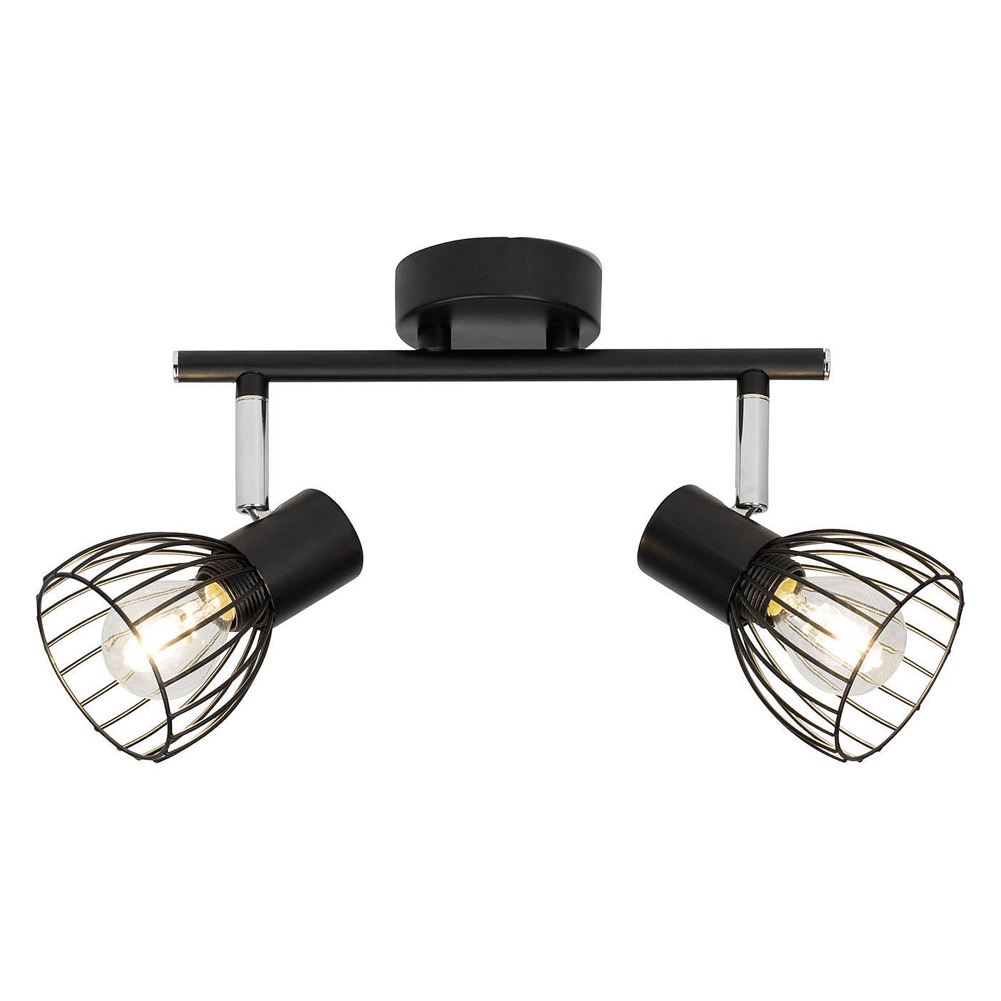 Deckenstrahler Blacky I Stahl Flammenanzahl: 2 0