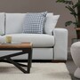 Modern corner sofa light grey 3