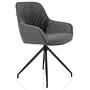 ELVERUM Dining Chair Velvet Grey 5