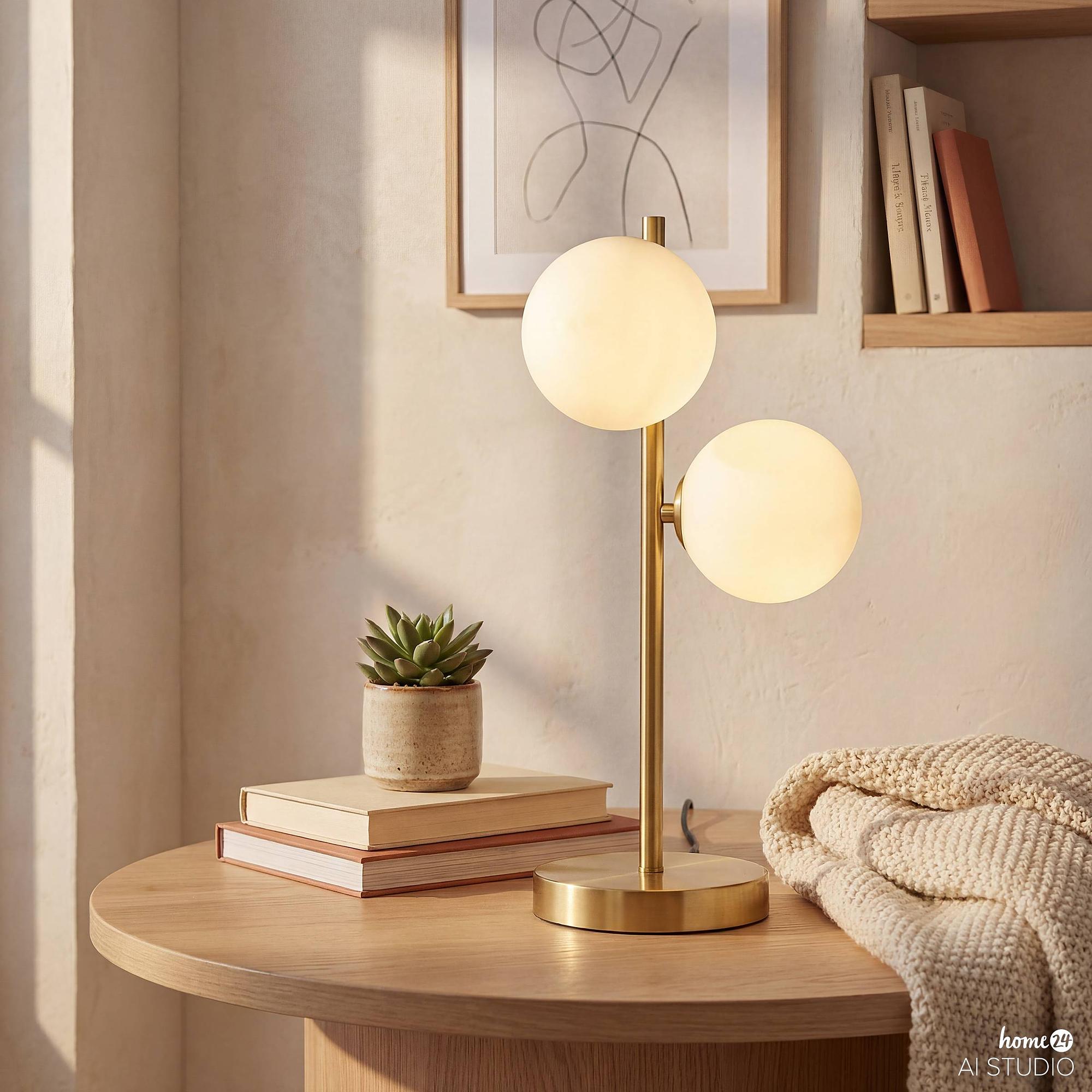 Table lamp Glena 1-light opal glass iron 2