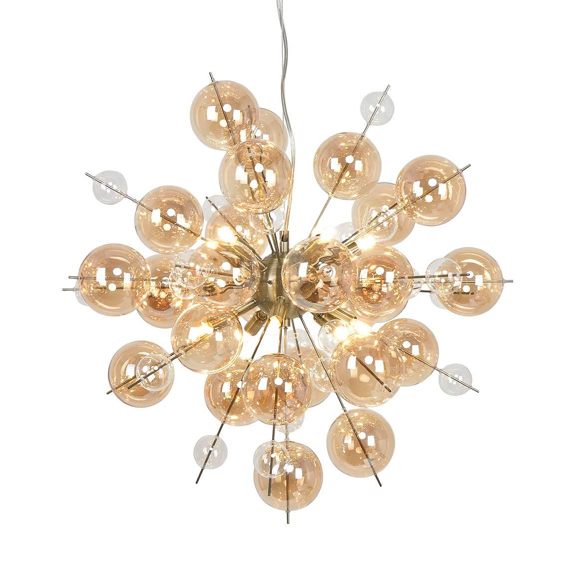 Pendant Light Explosion 10-Light Clear Glass Steel 0