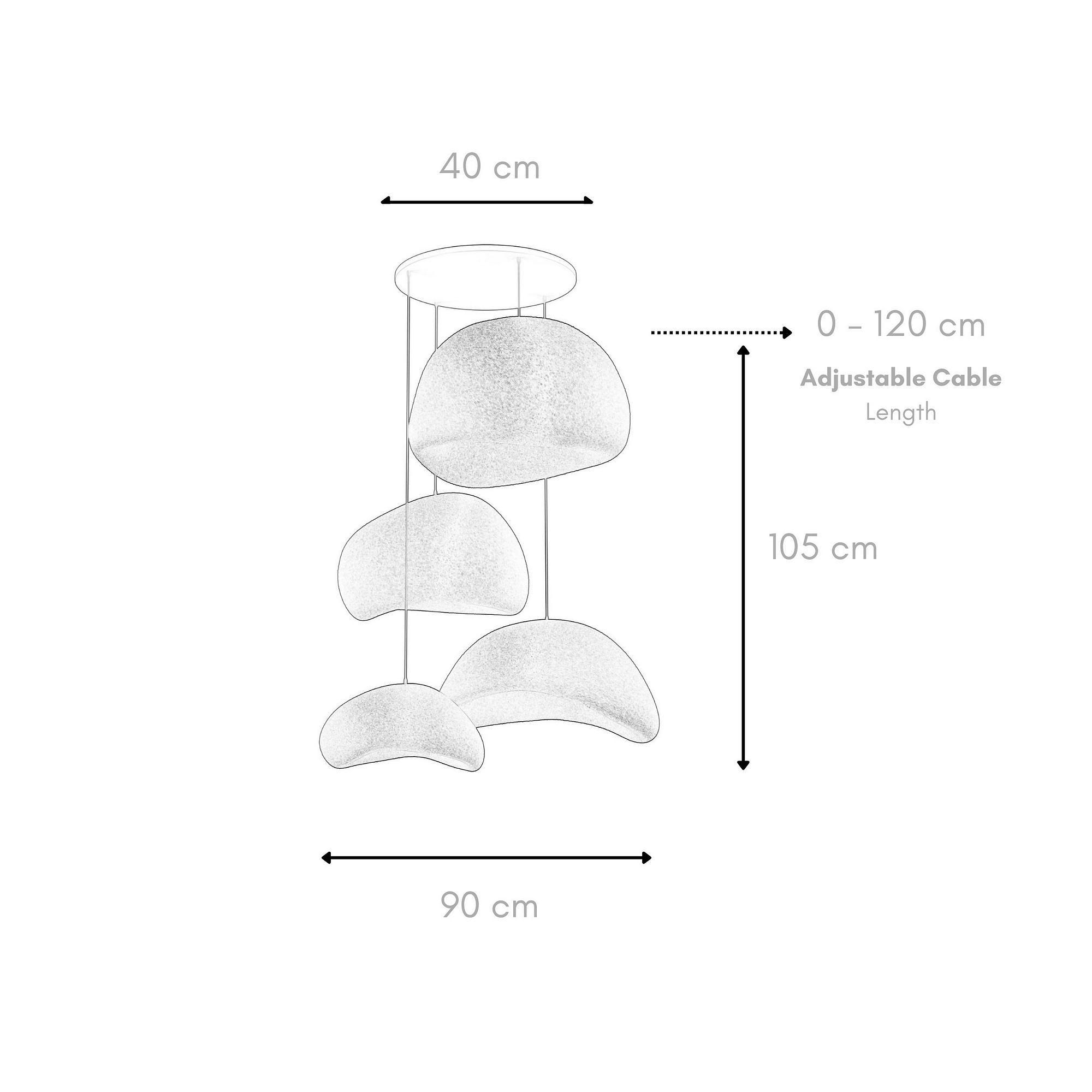 4-Flammig Wabi Sabi Sabi Glows Pendelleuchte Beton Grau 7