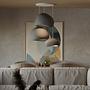 3-Flammig Wabi Sabi Ashveils Pendelleuchte Beton Grau 2