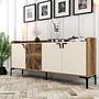 Venedik Sideboard Walnussbraun Creme 1