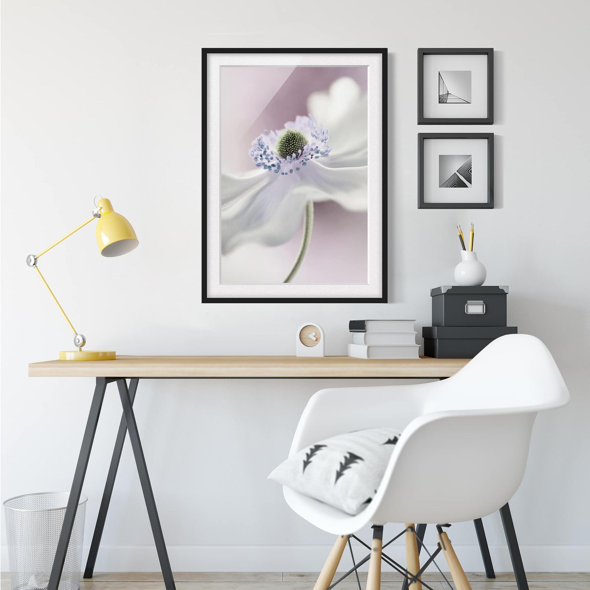 Bild Anemonenbrise I Kiefer teilmassiv Schwarz 30 x 40 cm 4