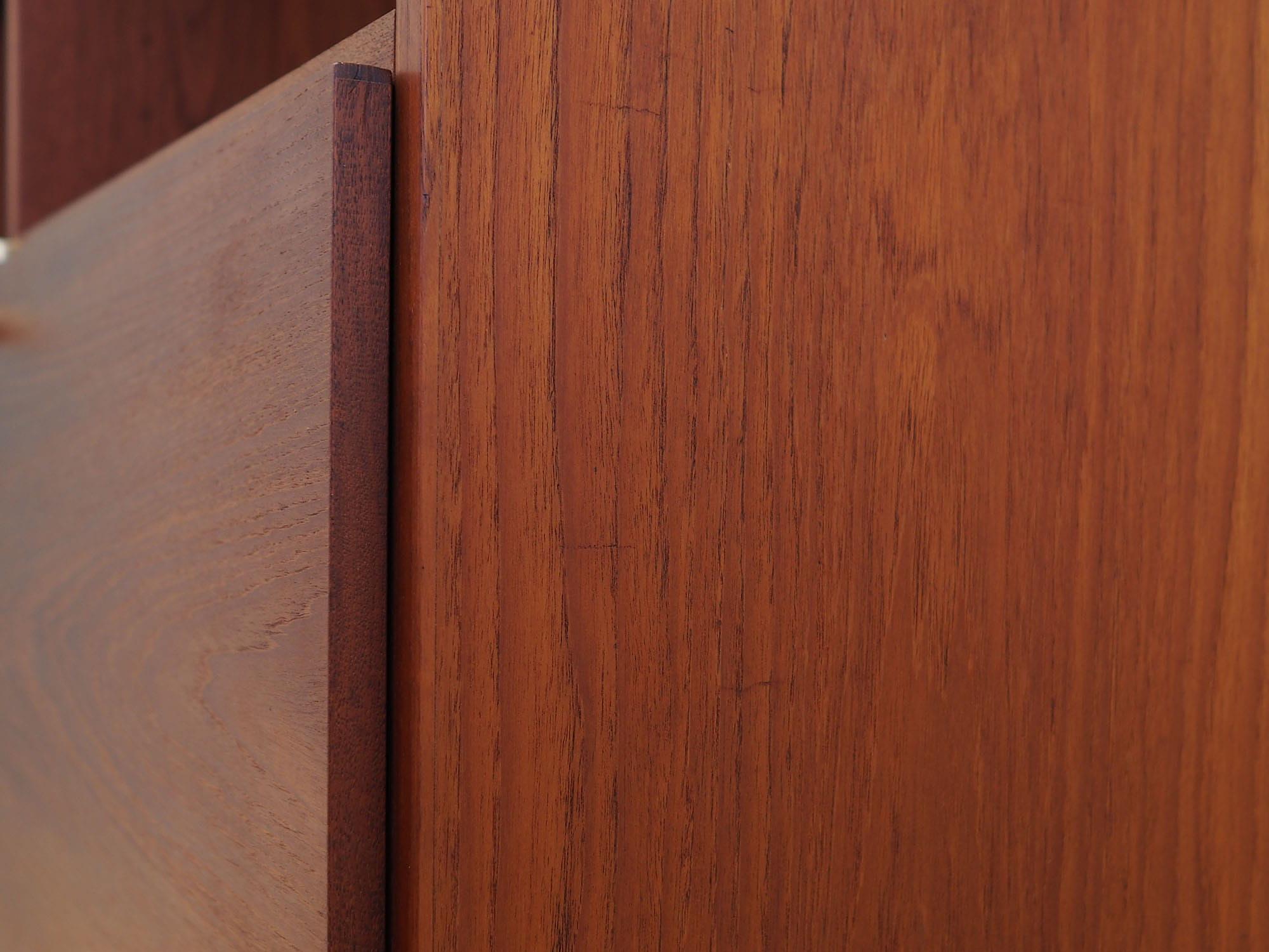 Vintage Bookshelf Teak Wood Brown 1970s 14
