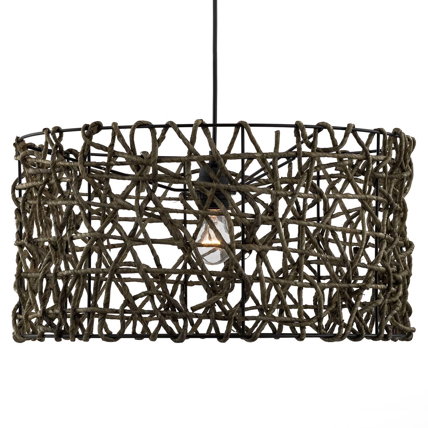 Pendant lamp Angie I linen / iron 1-bulb 0