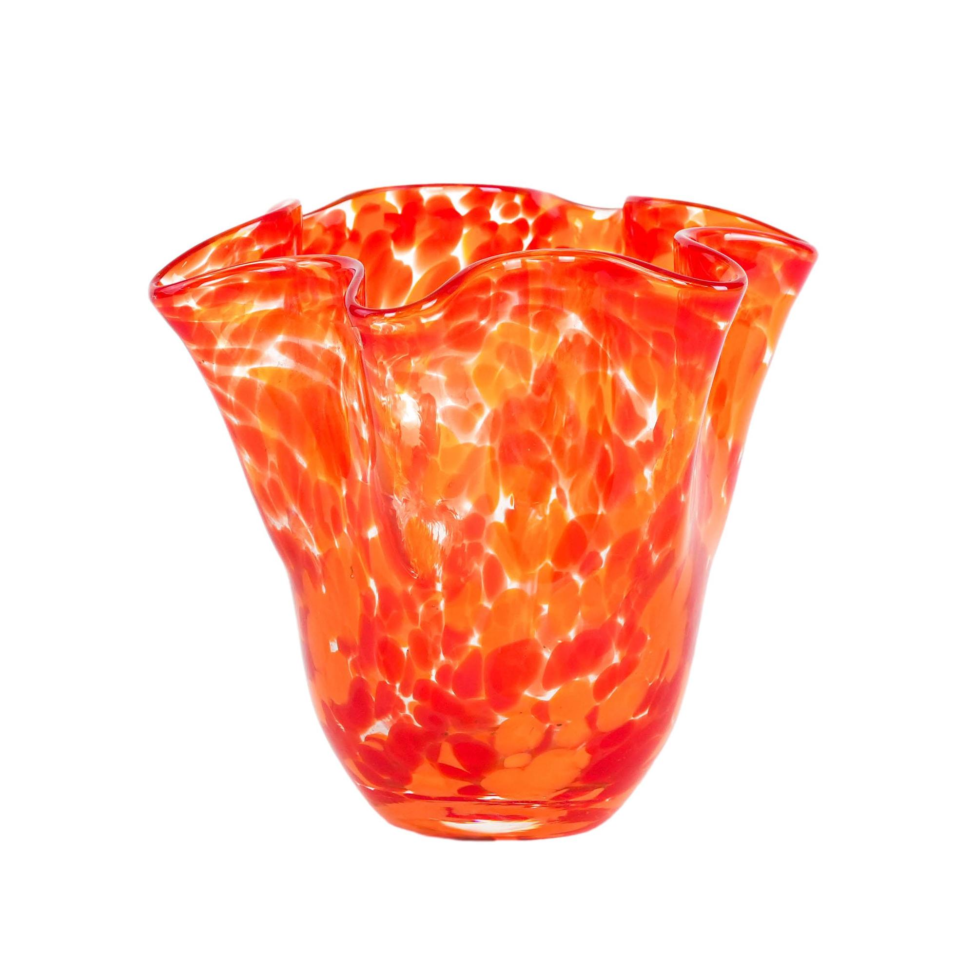 Glass vase 1970s Orange 0