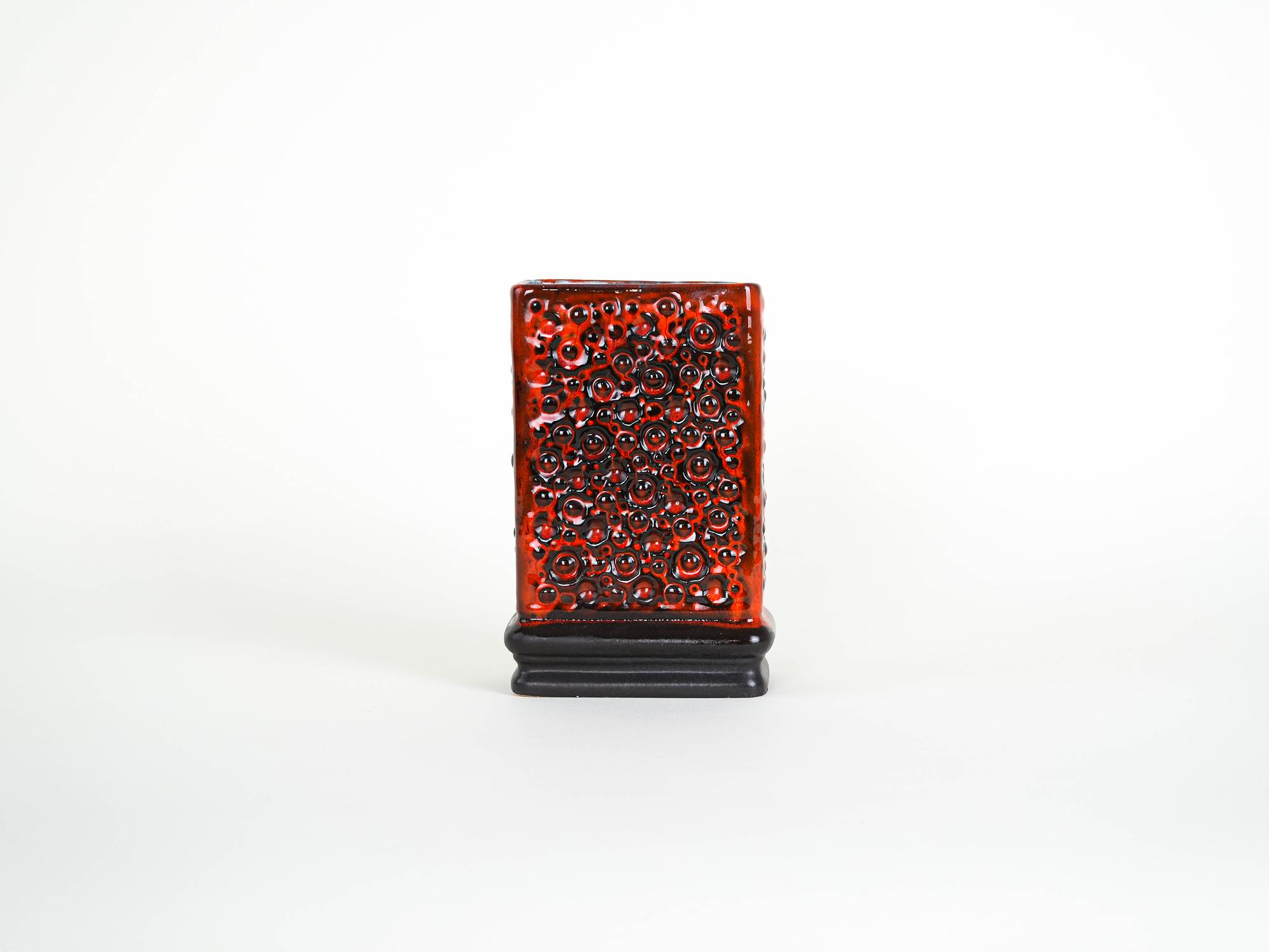 Vase Fat Lava 1960s Red 1